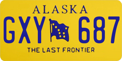 AK license plate GXY687
