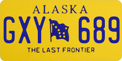 AK license plate GXY689