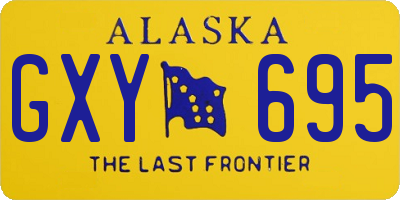 AK license plate GXY695