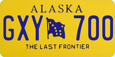 AK license plate GXY700
