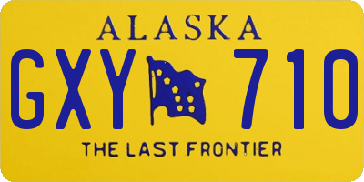 AK license plate GXY710