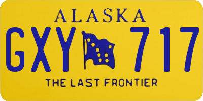 AK license plate GXY717
