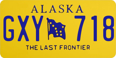 AK license plate GXY718