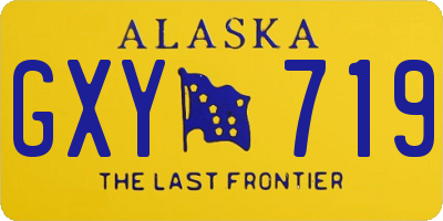 AK license plate GXY719