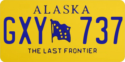 AK license plate GXY737