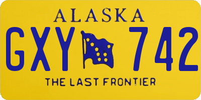 AK license plate GXY742