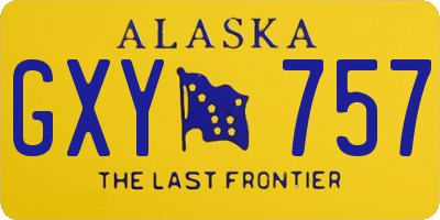 AK license plate GXY757