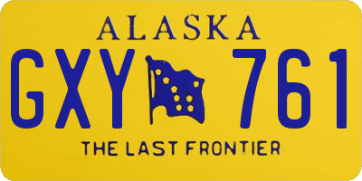 AK license plate GXY761