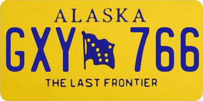 AK license plate GXY766