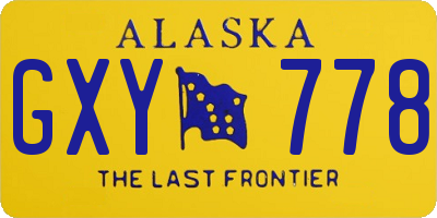 AK license plate GXY778