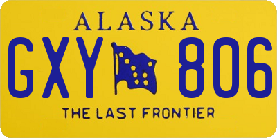 AK license plate GXY806
