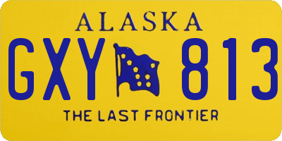 AK license plate GXY813