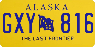 AK license plate GXY816
