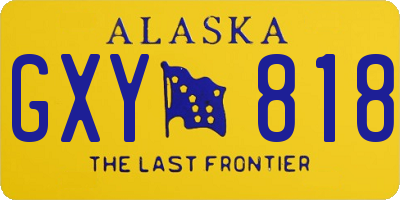 AK license plate GXY818