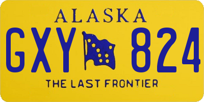 AK license plate GXY824
