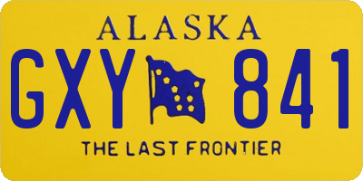 AK license plate GXY841