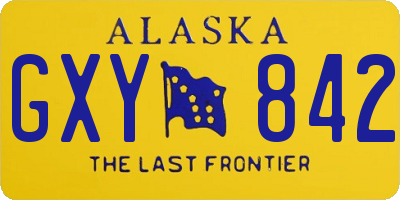 AK license plate GXY842