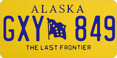 AK license plate GXY849