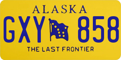 AK license plate GXY858