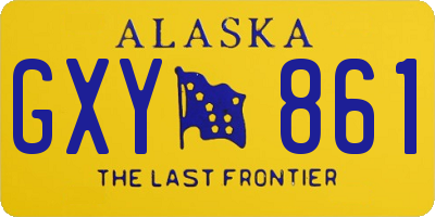 AK license plate GXY861