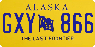 AK license plate GXY866