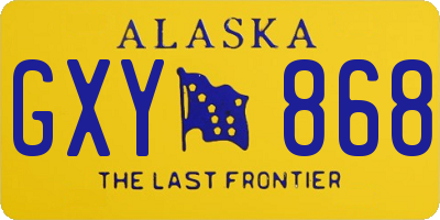 AK license plate GXY868