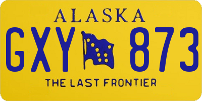 AK license plate GXY873