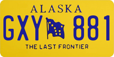 AK license plate GXY881
