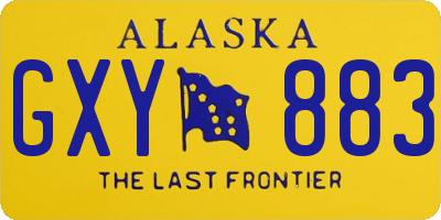 AK license plate GXY883