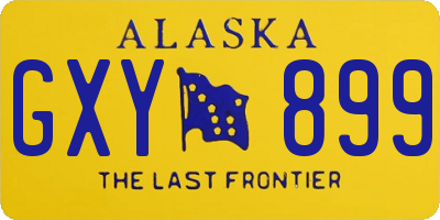 AK license plate GXY899