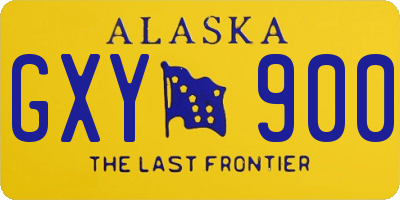 AK license plate GXY900