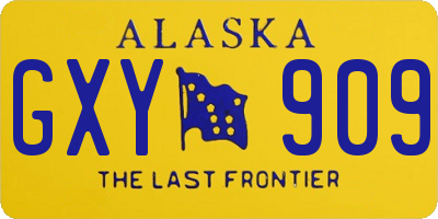 AK license plate GXY909