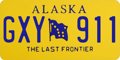 AK license plate GXY911