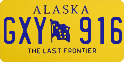 AK license plate GXY916