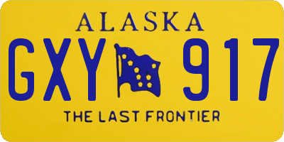 AK license plate GXY917