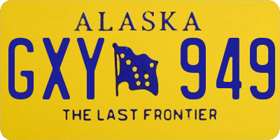 AK license plate GXY949