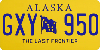 AK license plate GXY950