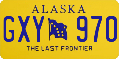 AK license plate GXY970