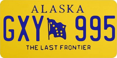 AK license plate GXY995