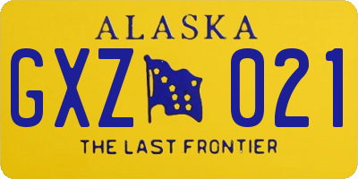 AK license plate GXZ021