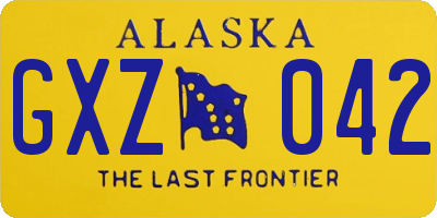 AK license plate GXZ042