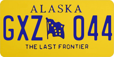 AK license plate GXZ044