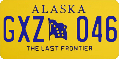 AK license plate GXZ046