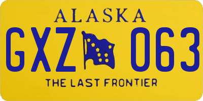 AK license plate GXZ063