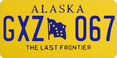 AK license plate GXZ067