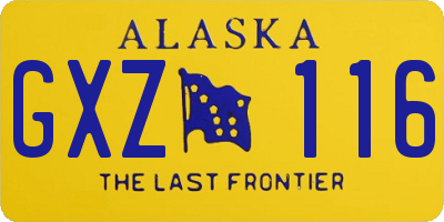 AK license plate GXZ116