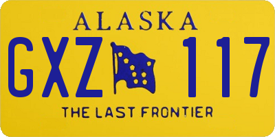 AK license plate GXZ117