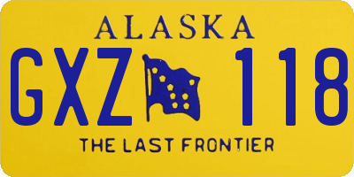 AK license plate GXZ118