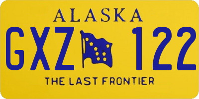 AK license plate GXZ122