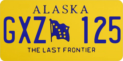 AK license plate GXZ125